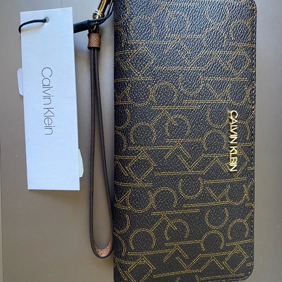 CALVIN KLEIN Monogram Logo Zip Continental Wallet - Picture 2 of 8